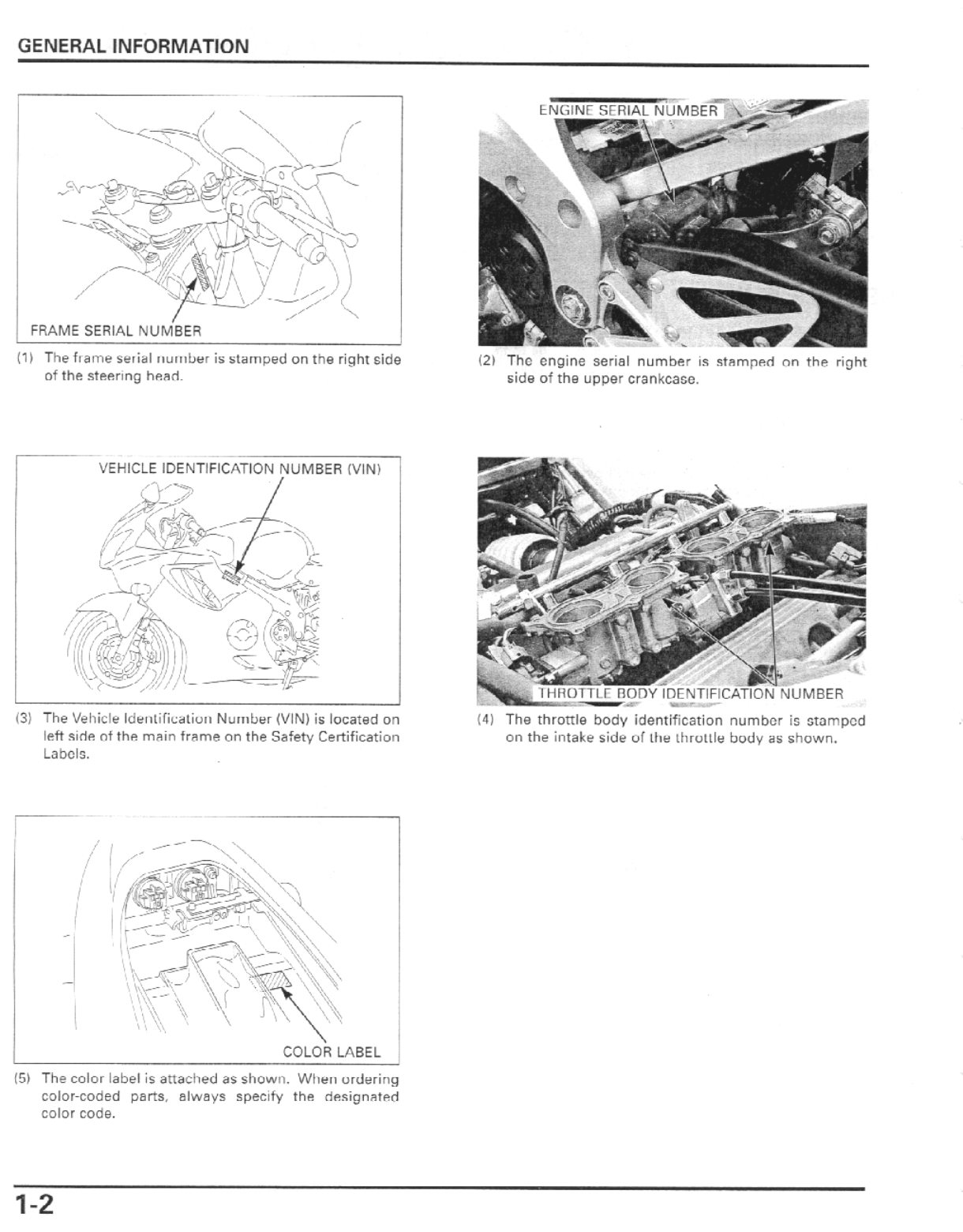Honda CBR600F4i shop manual Preview image 4