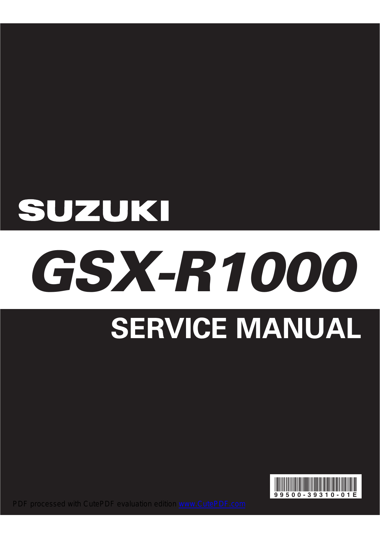 2007-2008 Suzuki GSX-R1000 manual Preview image 1
