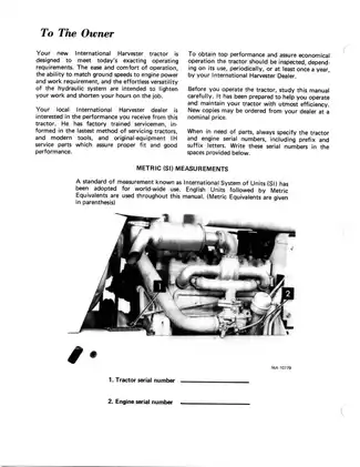 International Cub 185 Lo-Boy operator´s manual Preview image 3