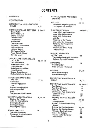 International Cub 185 Lo-Boy operator´s manual Preview image 4