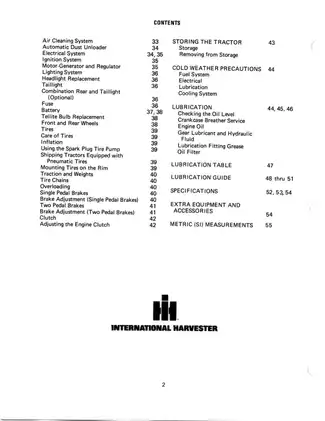 International Cub 185 Lo-Boy operator´s manual Preview image 5