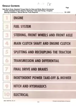 International Cub 154, 184, and 185 Tractor Service Manual Preview image 4