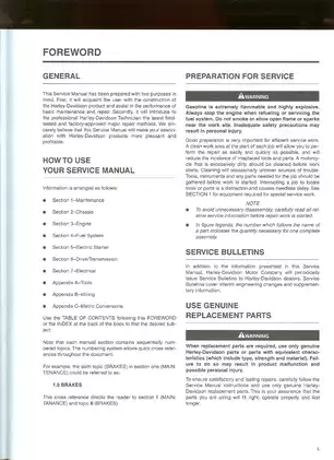 2000-2003 Harley Davidson Sportster XL-XLH service manual Preview image 2