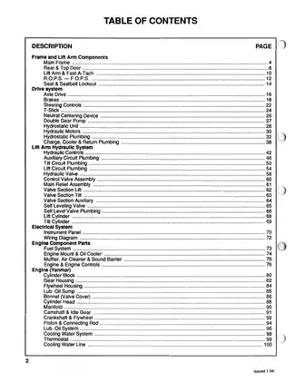 Mustang 940 Skid Steer Loader (Yanmar 4TN82E engine) master parts catalog Preview image 4