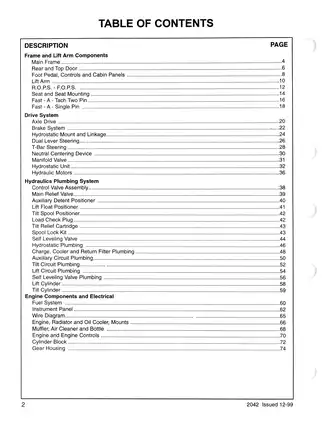 Mustang 2042 skid steer loader master parts manual Preview image 4