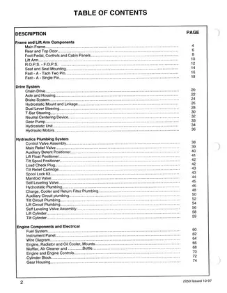 Mustang 2050 skid steer loader master parts manual Preview image 4