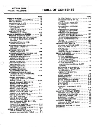 1962-1969 FMC Bolens™ 600, 800, 900, 1000, 650, 750, 850, 1050, 1220, 1225 garden tractor service, repair manual Preview image 2