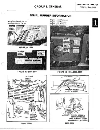 Bolens Large Frame Tractors Service Manual (Models 1886, 2086, 2087, 2288, 2388s, 2389, 2389s) Preview image 5