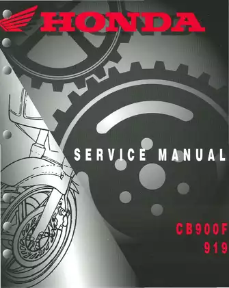 Honda Hornet CB900F 919 service manual Preview image 1