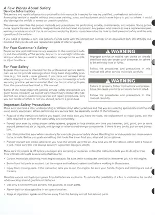 Honda Hornet CB900F 919 service manual Preview image 2