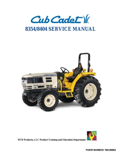 Preview: 2003 Cub Cadet 8354/8404 Service Manual (P/N 769-00902)