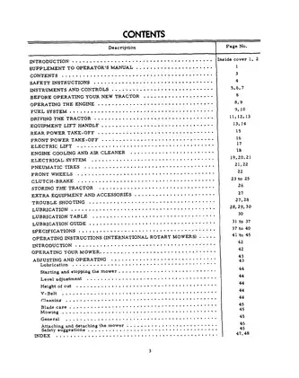 1969-1971 International IH Cub Cadet 73, 106, 107, 126, 127, 147 garden tractor operators manual Preview image 5