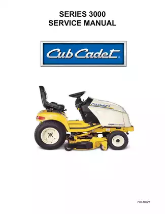 1998-1999 Cub Cadet 3165, 3185, 3186, 3205, 3225 riding mower tractor service manual Preview image 2