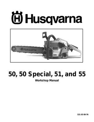 Husqvarna 50, 50 Special, 51, 55 chainsaw workshop manual Preview image 2