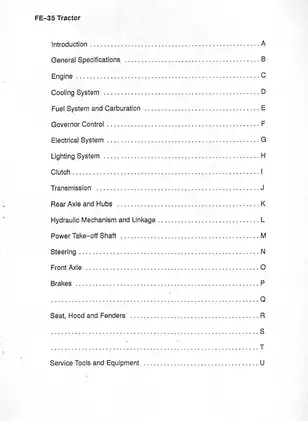Comprehensive Service Manual for Massey-Ferguson MF35 Tractors Preview image 3