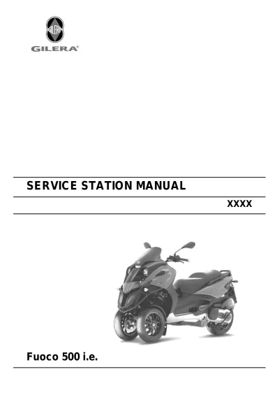 Preview: 2007 Gilera Fuoco 500 i.e. Scooter Service Manual (OEM)