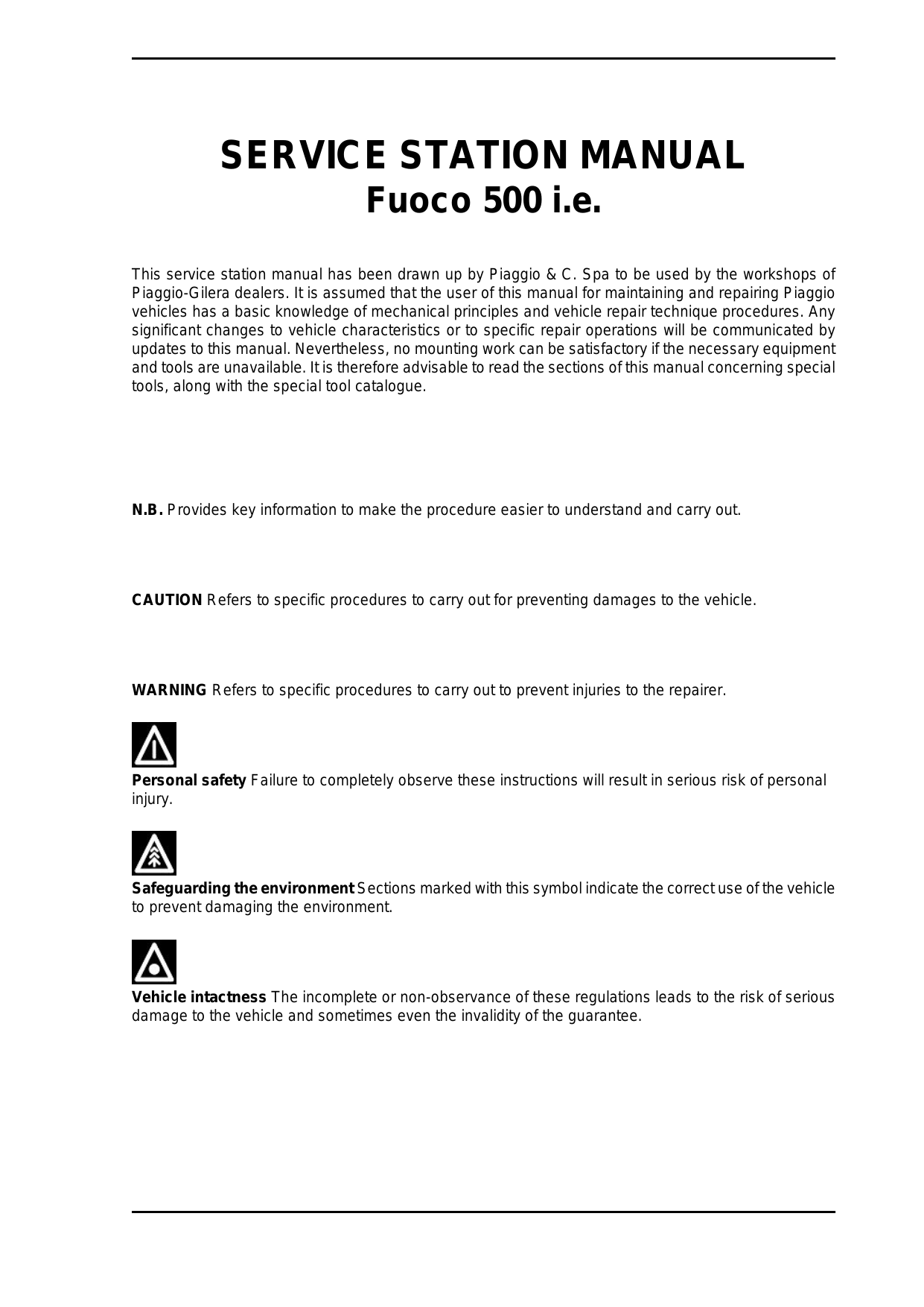 2007 Gilera Fuoco 500 i.e repair manual Preview image 3