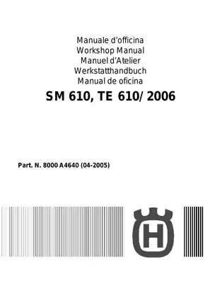 2006 Husqvarna SM610, TE610 workshop manual Preview image 1