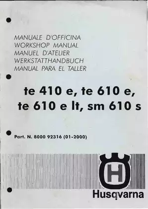 1998-2000 Husqvarna TE 410E, TE 610E, TE 610E LT, SM 610S service, repair and shop manual