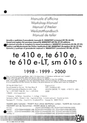 Husqvarna Workshop Manual TE Series (410, 610) - Complete Repair and Maintenance Guide Preview image 3