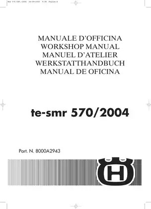 Husqvarna SMR 570 Workshop Manual (2004) - Complete Service Guide