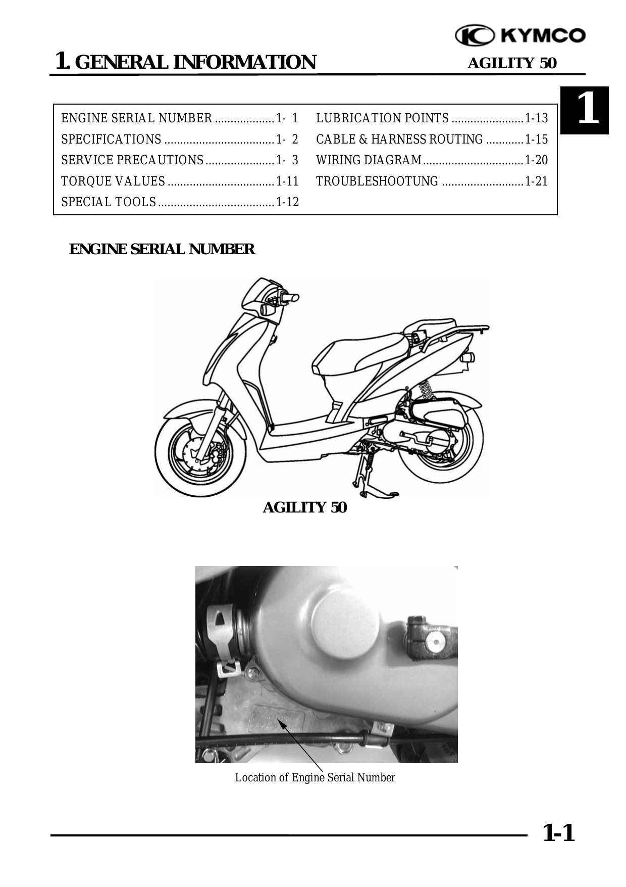 Kymco Agility 50 scooter service manual Preview image 2