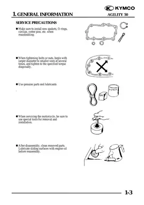 Kymco Agility 50 scooter service manual Preview image 4