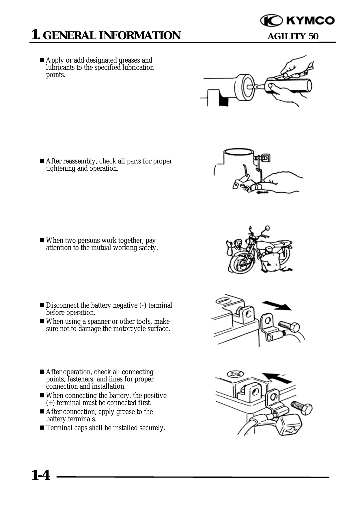 Kymco Agility 50 scooter service manual Preview image 5