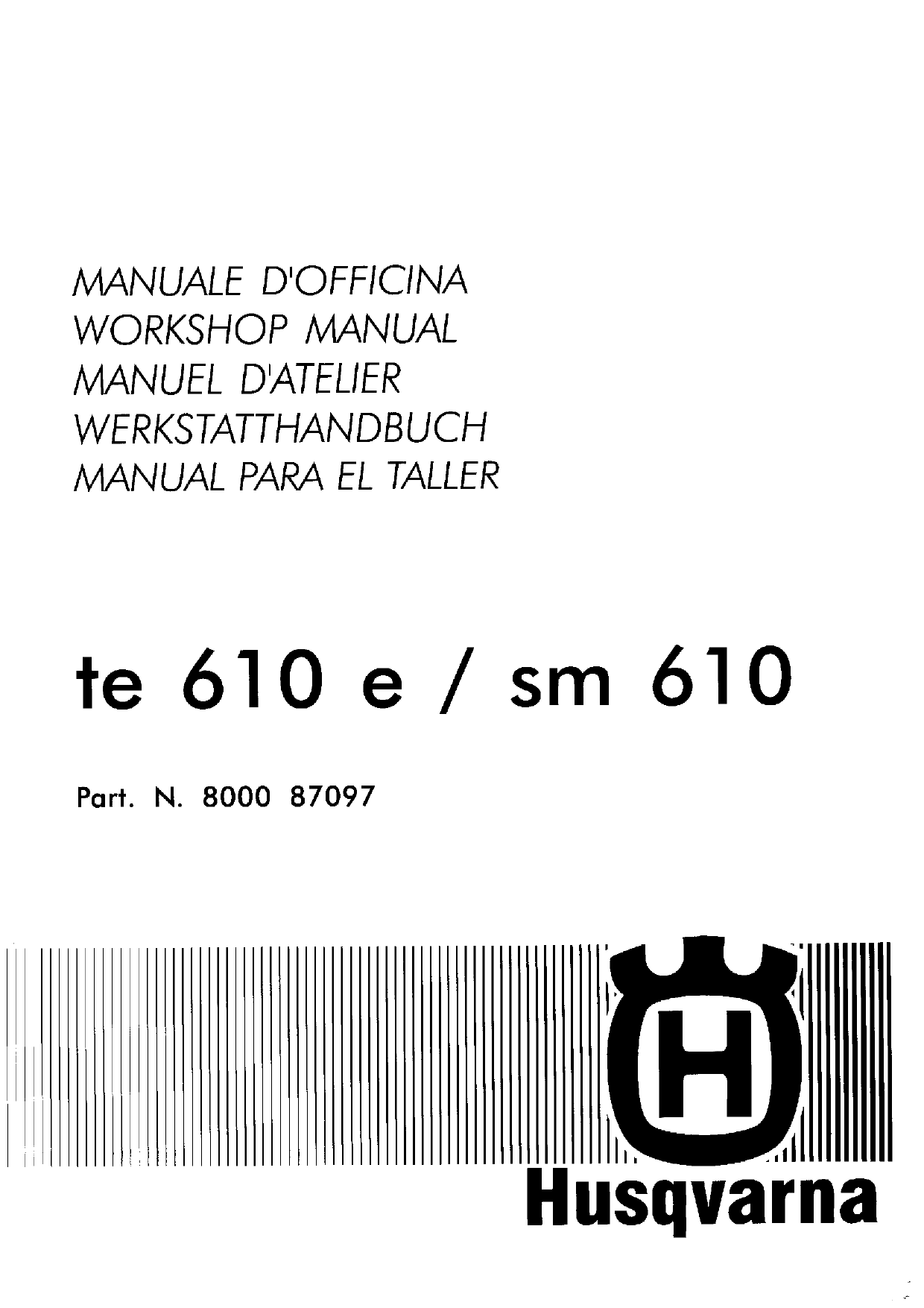 1998 Husqvarna TE610E, SM610 repair manual Preview image 1