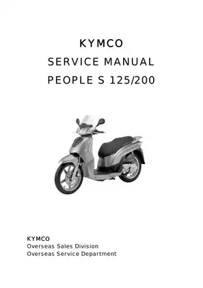 Kymco People S125 , S200 scooter service manual Preview image 1