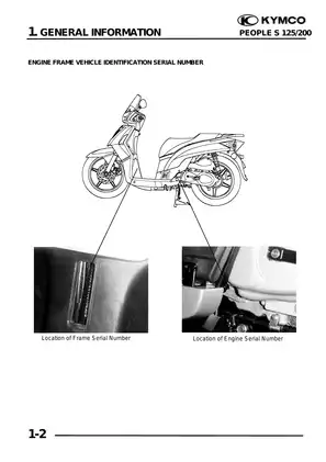 Kymco People S125 , S200 scooter service manual Preview image 4