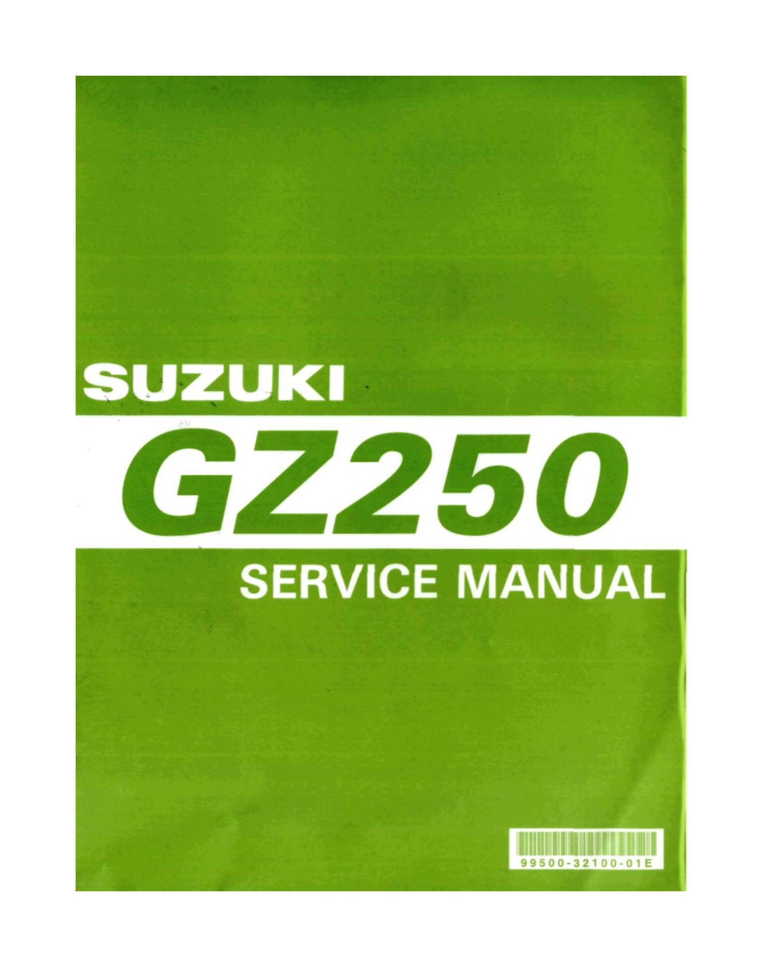 1999 Suzuki GZ250 Marauder service, repair and shop manual Preview image 1