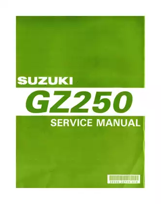 Suzuki GZ250 Service Manual (1999 Model) - Complete Repair and Maintenance Guide Preview image 1