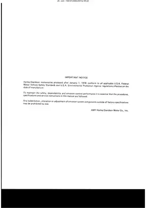 Harley-Davidson 1979 XLH/XLCH-1000 Service Manual - Comprehensive Repair Guide Preview image 2