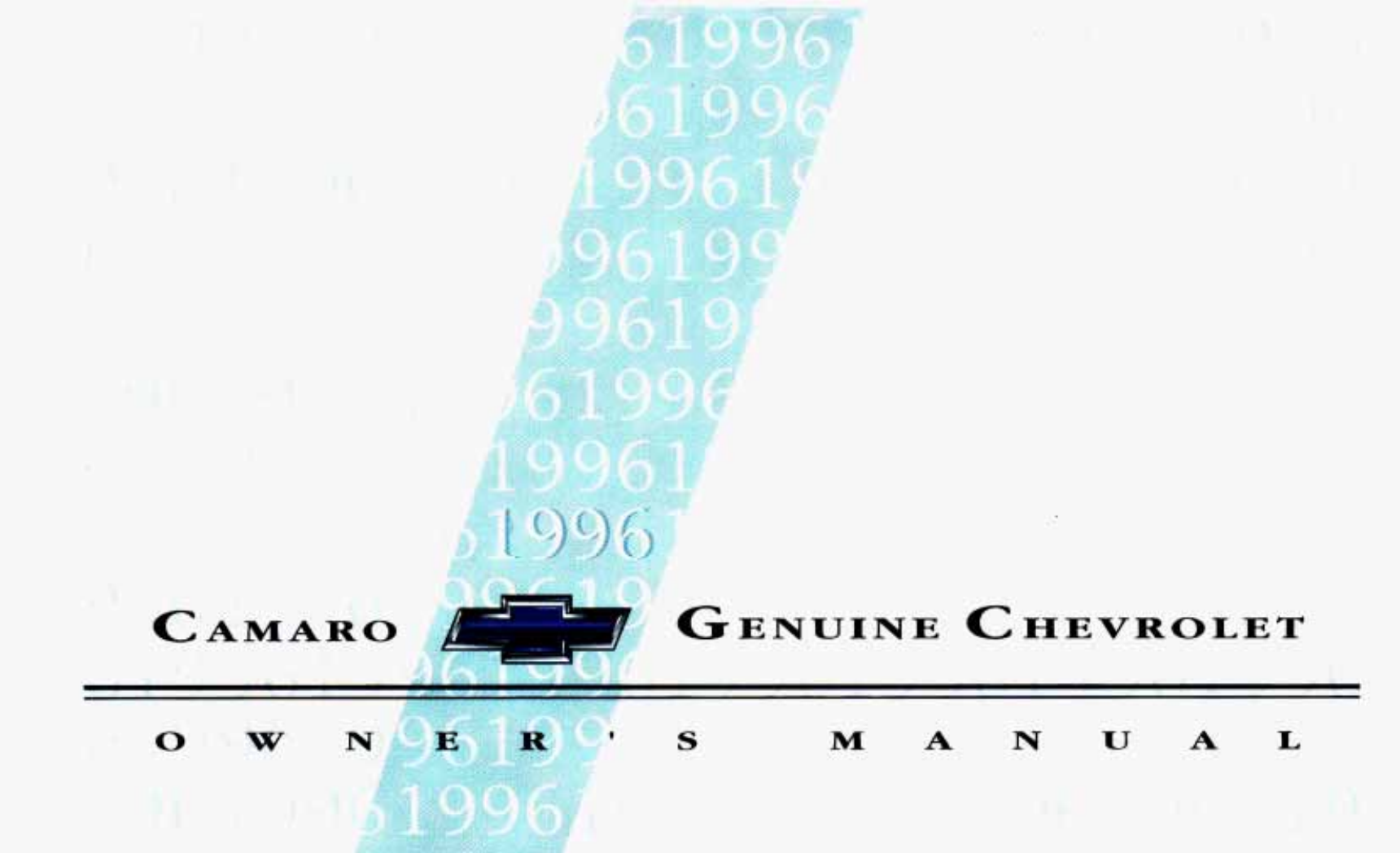 1996 Chevrolet Camaro owners manual Preview image 6
