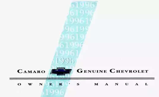 1996 Chevrolet Camaro owners manual