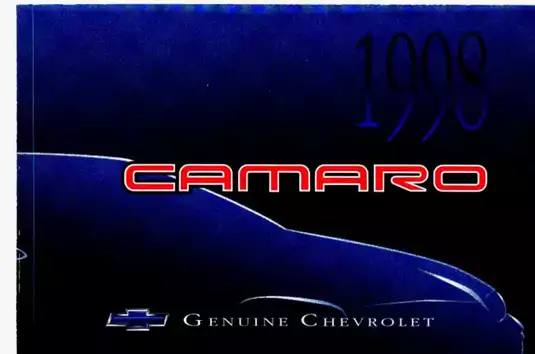 1998 Chevrolet Camaro owners manual