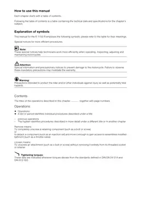 2000-2006 BMW R 1150 R manual Preview image 3