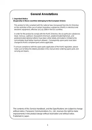 Comprehensive Service Handbook for Panasonic DP-8020E/8020P/8016P Printers Preview image 3