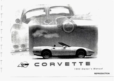 Preview: 1993 Chevrolet Corvette Owner's Manual (P/N 10193598 B)