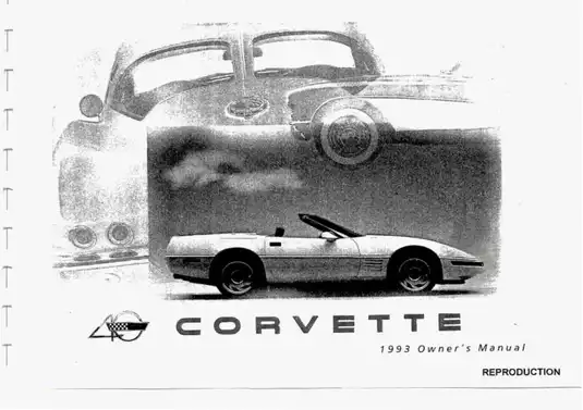 1993 Chevrolet Corvette owner´s manual