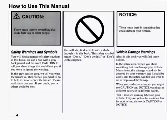 1994 Pontiac Firebird owner`s manual Preview image 5