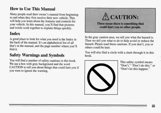 1995 Pontiac Firebird Owner’s Manual - Comprehensive Guide for Your Classic Car Preview image 4