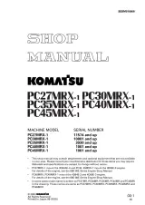 2003 Komatsu PC27MRX-1, PC30MRX-1, PC35MRX-1, PC40MRX-1 & PC45MRX-1 Excavator Shop Manual (P/N SEBM016808) – preview page 1