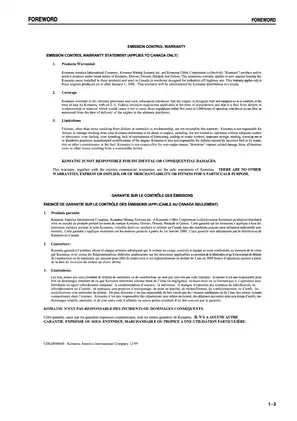 Komatsu PC27MRx-1 Excavator Operation & Maintenance Manual (2002 Edition) Preview image 5