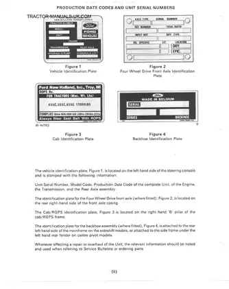 New Holland 455C, 555C, 655C backhoe loader manual Preview image 3