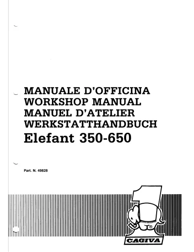 Preview: 1985–1995 Cagiva Elefant 350/650 Workshop Manual (P/N 49828)