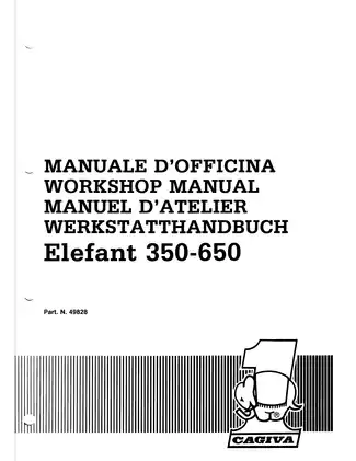 Cagiva Elefant 350-650 service manual Preview image 1