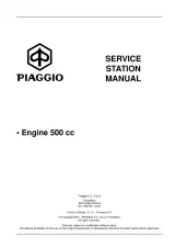 2001–2003 Piaggio X9 500cc Factory Service Manual (P/N 594766) – preview page 1