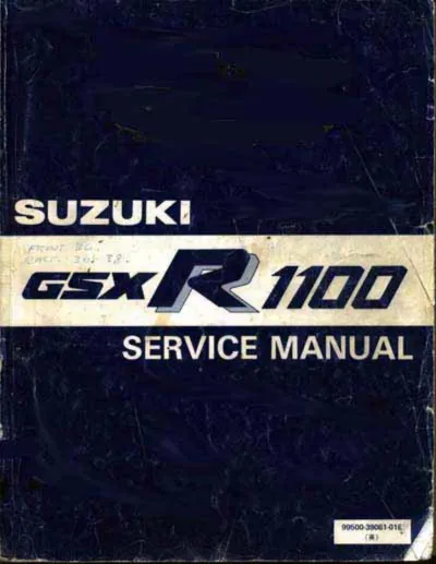 Preview: 1986–1996 Suzuki GSX-R1100 Service Manual (P/N 99500-39081-01E)